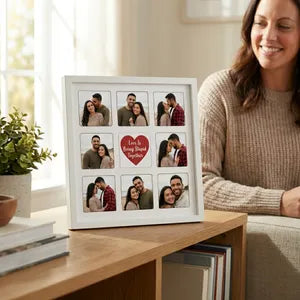 9-Photo Collage White Photo Frame