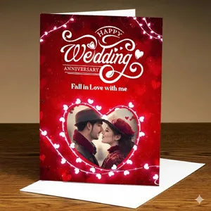 Happy Wedding Anniversary Fall in Love with Me Greeting Card