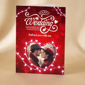 Happy Wedding Anniversary Fall in Love with Me Greeting Card