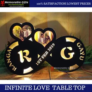 Infinite Love Personalized Table Top with LED Lighting