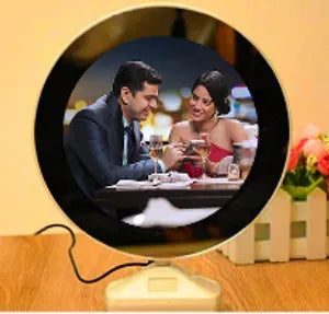 Magic Mirror Photo Frame - Circular LED Digital Display