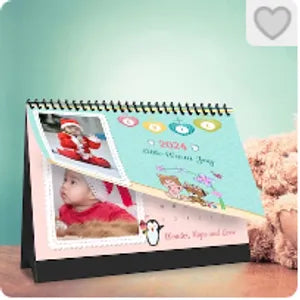 Personalized 2026 Photo Calendar - Cute Warm Tone Desk Calendar