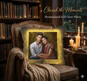 Personalized LED Glow Pillow with Photo Print