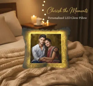 Personalized LED Glow Pillow with Photo Print