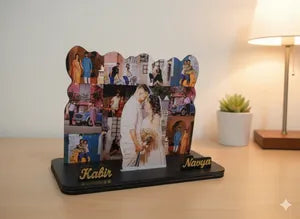 Personalized Photo Collage Puzzle Stand - Customizable Memory Display Gift