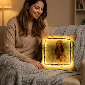 Personalized Photo Cushion with LED Lights