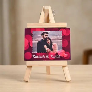 Personalized Photo Frame with Stand - Kashish &amp; Kunal Design