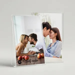 Personalized Spotify Code Photo Plaque - Custom Music Scannable Acrylic Stand
