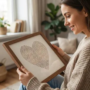 Personalized Text Portrait Art Print - Digital Download