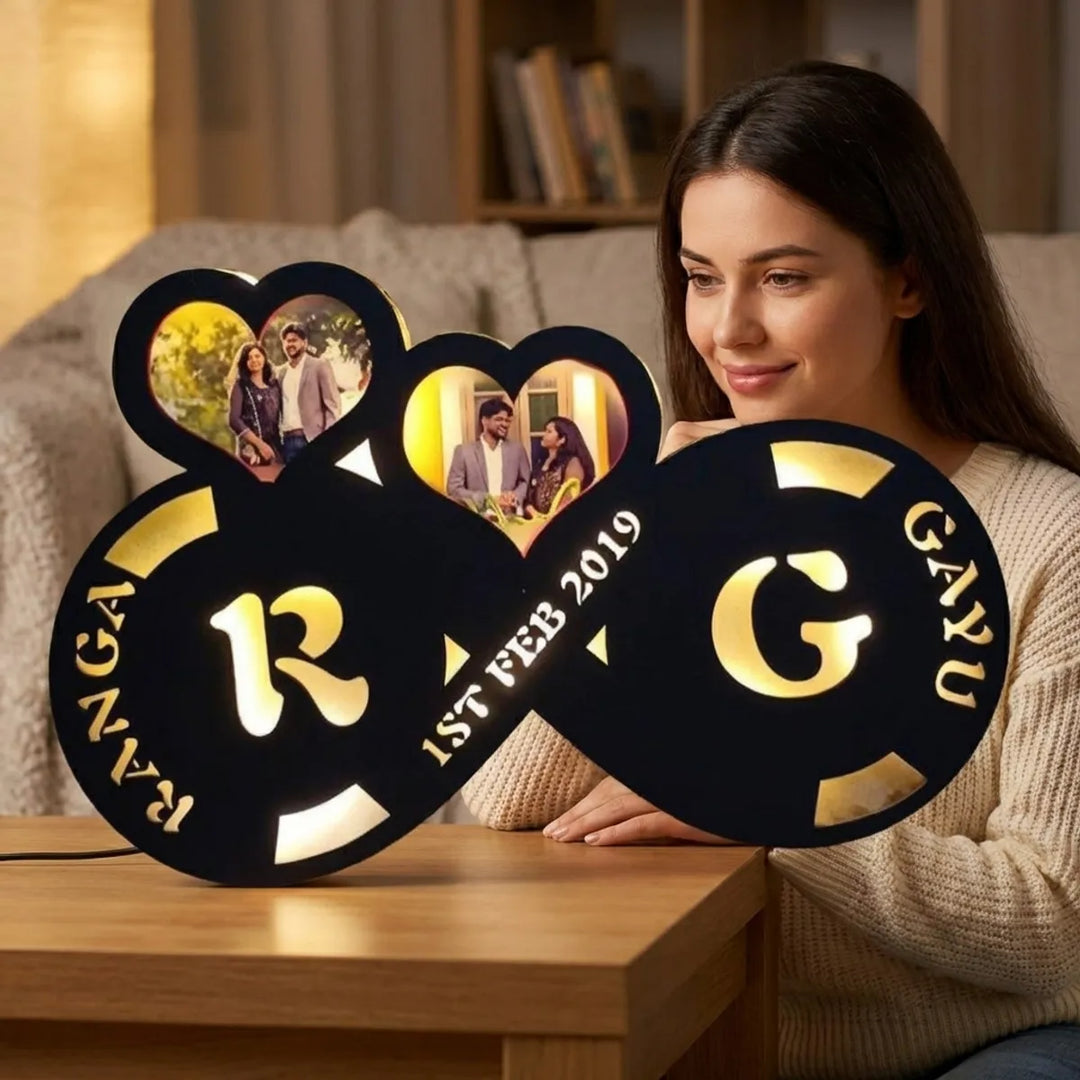 Infinite Love Personalized Table Top With Led Lighting