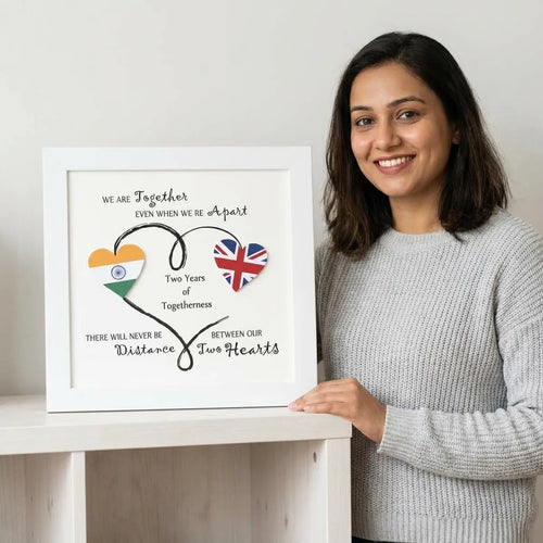 Together Forever Long Distance Relationship Frame  India Uk Love Gift