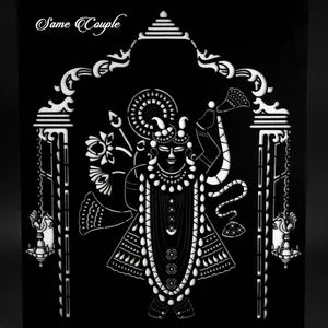 Same Couple - Krishna Deity Wall Art Print (Black &amp; White)