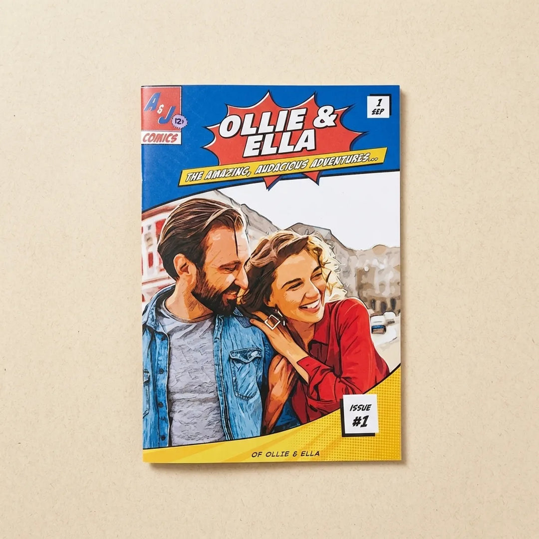 Ollie & Ella Personalized Comic Book Cover with Photo
