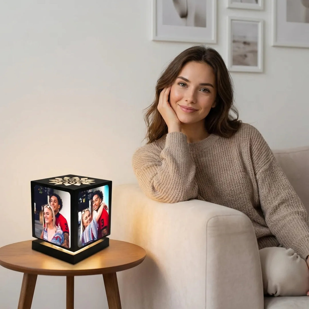 Personalized Photo Cube Night Light With Custom Pictures